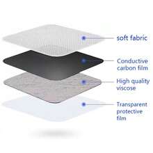 10/50 piezas Almohadillas de electrodo para masaje EMS, dispositivo de terapia TENS, pegatina de masaje corporal de 5x9cm, almohadilla con conector de 2mm - Multicolor - Ver 12