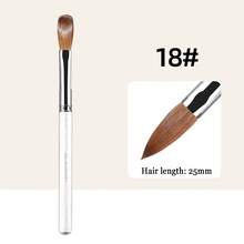 Wholesale Round 100# Kolinsky Acrylic Oval Nail Brush 16/22# Japanese Nail Brush Manicure Brush