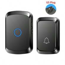 1 Set Wireless Home Doorbell, 1000 Feet Range, 60 Melodies, 5 Volume Levels, 110dB Silent Mode, And LED Flashing - Black/1 Receiver - View 8