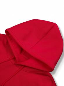 Sudaderas con capucha a juego para hombre y mujer - Letras "I Love You" y estampado de corazones, con detalles rojos, conjuntos casuales para parejas, San Valentín, aniversario, sudaderas para parejas, conjuntos a juego para parejas, chaquetas con capucha, sudaderas para hombre, poleron con capucha, chaqueta de invierno - Pieza Única Roja para Hombre - Ver 4
