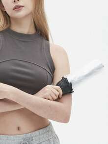 1pc 8-Rib Thickened Pvc Transparent Folding Umbrella, Outdoor Photoshoot Travel Three-Fold Umbrella For School,Office,Household,Travel,Spring Summer Picks,Brides Maid Gifts,Room,Bedroom Deccor,Bedroom Deccor,Beach,Travel,For Men,For Women,Vacation - Multicolor - View 9