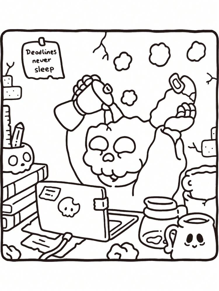 1 pieza Cozy Coloring Book [Cute] Libro para colorear con dibujos de criaturas adorables. Libro de pintura Montessori, juguete creativo y fácil de colorear con líneas. Ideal para Navidad, Halloween. [Esencial hecho a mano] Útiles escolares para la vuelta al cole. Juguetes de rompecabezas para la primera infancia. - Unitalla - Añade 6