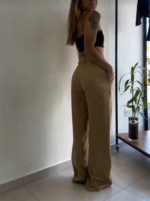Fkmoda Plain Wide Leg Pants - Kazimi - Xem 2
