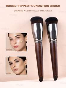 1 Stück professioneller Foundation Pinsel, Makeup Pinsel, Makeup Werkzeug mit weichen Fasern für einfachen Transport, Pinsel für die Reise