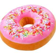 Round Donut Pillow, Plush, Decorative Cushion For Office Chair, Car Seat, 40 * 40cm - Pink 40*40 - View 1