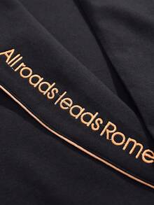 Men's Breathable Moisture-Wicking One-Piece Sleepwear Robe, Spring/Autumn, For Fall & Winter - Black - View 4