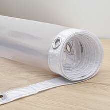 Lona transparente con ojales, lona transparente, lona impermeable, lona de PVC 350 g/m², lona, lámina de cubierta transparente, lámina para invernadero, lámina de plástico, lámina de protección contra el polvo, lámina de jardín resistente al desgarro, protección contra el viento, terraza para uso exterior. - Transparente - Ver 6