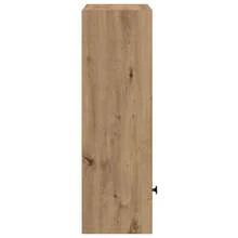Libreria Larryhot in rovere artigianale 31x24x77 cm in legno ingegnerizzato, resistente e durevole, facile da montare, stile decorativo, adattA, Per riporre soprammobili, statuette, libri, piccoli oggetti, ecc. - Castano - Visualizzare 6