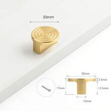 2pcs Elegant Golden Brass Cabinet Handles - Sleek Modern Drawer Pulls With Striped Design, Durable Metal Knobs For Kitchen, Bathroom, Wardrobe & Dresser Doors, Furniture Hardware, Knobs For Cabinets And Drawers