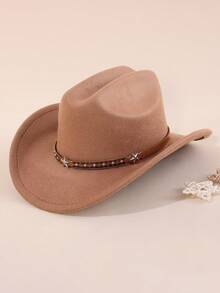 1 件儿童西部牛仔帽，男女通用宽边爵士帽，可拆卸，适合日常、户外、度假、派对服装 - 1PC - 查看 17