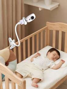 1pc New 360° Rotatable Flexible Coil Base Phone Holder With Camera Mount, Universal Bedside Stand For Smartphones, Home Security Cameras & Baby Monitors - Bracket - View 4