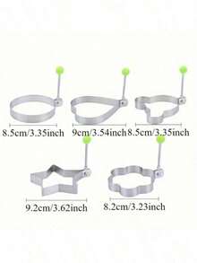 1 modèle de poêle en acier inoxydable, moule à œuf en forme de cœur + étoile/acier inoxydable, poêle, outil de broyage d'œuf frit et d'œuf dur, moule à œuf frit en forme de cœur, anneau de poêle, outil de broyage d'œuf frit et d'œuf dur disponible