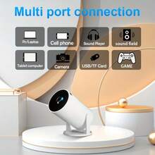 1 جهاز عرض محمول بدقة 1080 بكسل، يمكن ضبط العرض بحرية بزاوية 240 درجة، متوافق مع أجهزة متنوعة شائعة، مزود ب- 3.6 منافذ صوت وسماعة خارجية، لا حاجة للانتظار، يمكن تحقيق عرض فوري على الشاشة، مناسب للغاية لأنظمة المسرح المنزلي والمكاتب أو التجمعات!