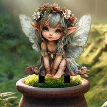 1 pieza/2 piezas, Estaca de jardín de hadas de mariposa de acrílico, perfecta para patios y jardines, decoración de bonsái, decoración navideña, regalo para amigos, 2D