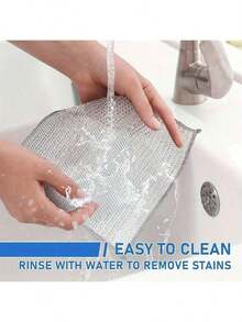 10pcs Home Appliances Accessories Gadgets Tools Christmas Stuff Cooking Christmas New Upgrade Steel Wire Dishcloth,Double-Layer Steel Wire Cleaning Cloth,Powerful Cleaning Non-Scratch Wire Dishcloth Rag For Cookware, Sinks, Dishes, Stove Tops