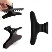 1/3/6/12pcs Black And White Hair Salon Sectioning Clips Stylish Butterfly Clip Perm Highlight Hair Clips - Black Fashion Accessory For Women Fall Winter Claw Clip Hair Accessories For Women For Vacation Outfits Woman Elegant Hair Clutch - Black and White - View 5