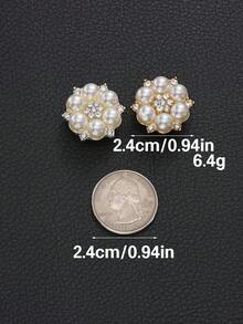 1/2/4 件女士水钻纽扣套、水晶纽扣套、可拆卸夹扣套、服装用水晶花式纽扣、带钳子的纽扣按扣，适用于礼服、晚礼服、衬衫配饰，铅色 - 彩色 - 查看 4