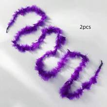 1 Stück bunte künstliche Fellboa 2m Plüschboa für Frauen zum Tanzen, Hochzeit, Party, Halloween, Bühnendekor, Feiertagsparty Kopfschmuck Accessoires, Schal Dekoration, geeignet für Geburtstag, Halloween, Weihnachten, Pferderennen, Teezeremonie, Silvester, Konzert und Heimdekoration, Tanzhochzeit, Bühnenauftritt, Karnevalskostüm und Accessoires, Partyzubehör, ideale Wahl als Geschenk - Verschiedenfarbig - Übersicht 26