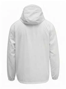 Men's Summer Lightweight Jacket With Reflective Zipper - Breathable Hooded Sun Protection Sportswear For Outdoor Activities - White - View 7