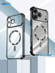 Funda magnética transparente para Galaxy A06 A16 A26 A36 A56 S25 Ultra S24 Ultra, compatible con MagSafe, con protector de lente de cámara incorporado, revestimiento de lujo de TPU suave y transparente, a prueba de golpes, delgada y fina para la serie