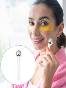 Eye Cream Massager Stick, Eye Cream Applicator And Massage Roller, Eye Care Applicator Wand Stick, Eye Cream Massage Tool, Stainless Steel Eye Cream Roller Applicator For Facial Skin Care, Smooth And Refreshing Eyes, Ladies Gift,Low Allergenic, No Battery Needed, Double-Ended Massage And Application Tool