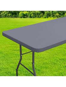 Homing Rectangle Table Cloth Cover, Waterproof Polyester Elastic Fitted Tablecloth, Fits 6 Foot Folding Tables, Washable Table Protector Picnic, Camping, Outdoor (Black, 30 X 72) Summer Birthday Gifts Wedding Beach Back To School School Supplies Room Decor