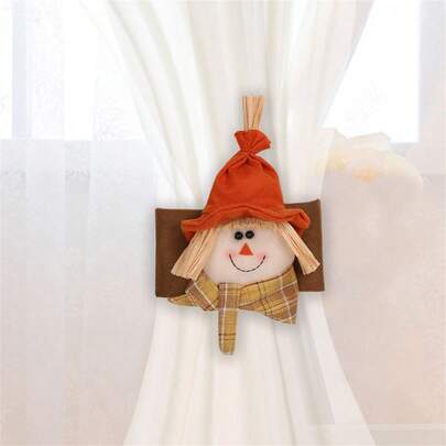 Thanksgiving Scarecrow Curtain Tiebacks Decorative Scarecrow Curtain Ties Curtain Holdbacks For Home
