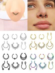 Inel de sept fals, piercing pentru sept fals, inele de nas pentru sept fals, inele de nas fals, inel de nas fals pentru sept, inel de nas fals pentru sept, clip pe sept, inel de nas, piercing pentru sept fals, cerc pentru sept fals, bijuterii pentru sept fals