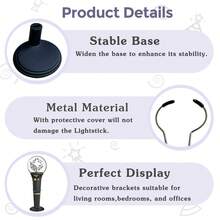 5 buah Dudukan Light Stick Kpop - Stand Light Stick yang Dapat Diatur, Cocok untuk Light Stick Fan Kpop Universal, untuk Koleksi, Pajangan, dan Pengorganisasian - Hitam-5pcs - View 6