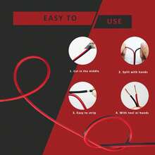 1PC 20 Gauge Wire 16.4FT/30FT/50FT/100FT, 2 Conductors Electrical Wire Red Black Cable, Flexible/Low Voltage/PVC 20 AWG Copper Clad Aluminum Extension Cord For Speaker, LED Strips, Automotive 12V/24V DC