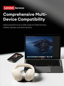 Lenovo LE601 Minimalist Bluetooth Headphones With Large Diaphragm, Deep Bass, Surround Sound, High-Quality Audio, Comfortable Fit, AI Smart Physical Noise Cancellation, Gaming, Sports, Music, Long Battery Life, Compatible With Smartphones And Computers - Multicolor - View 11