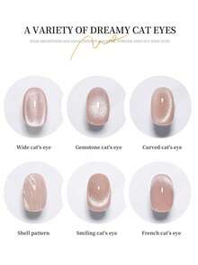XEIJAYI 1pc Mirror White Cat Eye Gel Nail Polish, Removable UV LED Gel Nail Polish Home Manicure Set (Magnet Not Included) - Silver - View 7