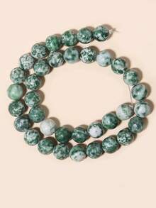 Cuentas de piedras naturales, cuentas sueltas de obsidiana, jade birmano, ojo de tigre, redondas y lisas, piedras preciosas de curación de energía para hacer joyas, pulseras y collares DIY