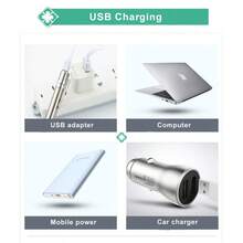 1 件 USB 可充电迷你袖珍 LED 手电筒 - 便携式笔形手电筒，适合户外和应急使用、露营配件