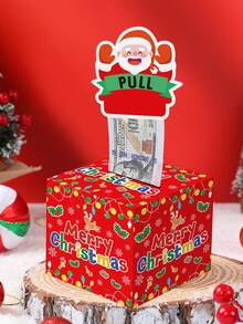 1 set Boîte-cadeau de Noël pour argent, Boîte-cadeau surprise du Père Noël, Décoration de Noël, Ornements de Noël, Support à surprise en espèces amusant pour amis, petites amies, épouses, sœurs, accessoire parfait pour fête de vacances, cadeau de fête de Noël, faveur de fête de vacances, décoration de Noël