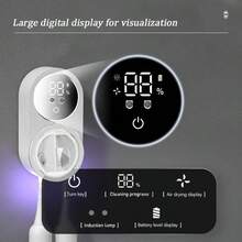 1 件智能牙刷消毒器，家用智能 USB 充电牙刷消毒器，电动牙刷干燥架，壁挂式牙刷架，无需钻孔