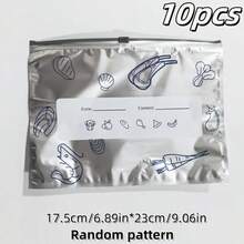 10PCS Aluminum Foil Storage Bags, Suitable For The Kitchen: Perfect For Organizing And Preserving Food In The Refrigerator Or Freezer. Reusable Aluminum Food Storage Bags - Sealed Odor-Proof Bags, Suitable For Household Refrigerators And Freezers, With Labels. Used For Nuts, Grains, Snacks, Meats, Etc