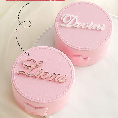 1pc Personalized Name & Bow Jewelry Box - Customized Bridesmaid/Bride Jewelry Box, Elegant Travel Jewelry Storage Box, Suitable For Bridesmaid/Bride Jewelry Gift | Elegant Jewelry Box | Bridesmaid/Bride Gift, Jewelry Box
