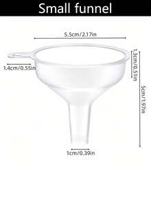 4/1pc/ Three Pieces Set (Including Test Tube And Dropper) Kitchen Funnel Filling Bottle, Water Bottle Funnel Can Be Used For Liquids And Powders, Small Funnel Suitable For Kitchen Juice, Laboratory Skin Care, Toner, Essential Oil, Reusable, Kitchen Small Tools