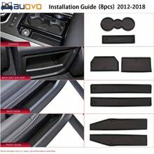 - 8 alfombrillas antipolvo para Range Rover Evoque Accessories 2012 - 2018, consola central de ajuste personalizado, insertos para portavasos de coche, revestimientos interiores para - Negro - - Ver 4