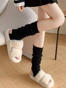 1 Paar Damen 168D gestrickte Stulpen Warme Strümpfe, JK Schulstil Beinwärmer, Ballett Tanzsocken, Herbst/Winter