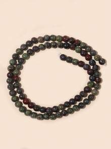 Cuentas de piedras naturales, cuentas sueltas de obsidiana, jade birmano, ojo de tigre, redondas y lisas, piedras preciosas de curación de energía para hacer joyas, pulseras y collares DIY