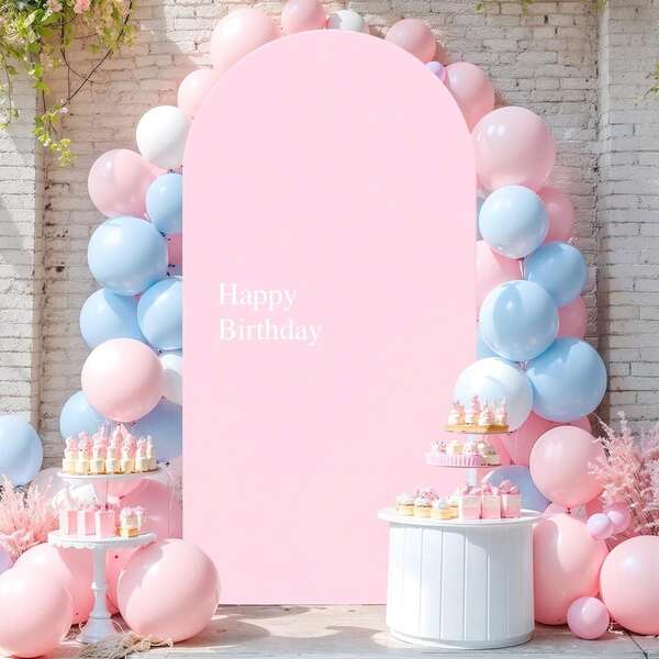180cm/100*200cm/120*220cm Tela de fondo de arco rosa, tela de licra elástica de doble cara para fondo de arco, adecuada para decoración de arco de boda y fiesta de cumpleaños (no incluye los arcos, solo el fondo de tela)