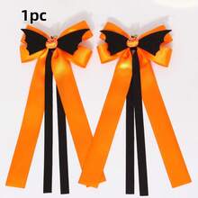1 Peça Acessório de Cabelo Personalizado com Tema de Halloween para Meninas, Personalizado com Data, Nome ou Designs Engraçados como Morcegos, Abóboras, Laços de Palhaço nas Cores Preto, Amarelo, Roxo. Presente de Halloween Perfeito para Ela