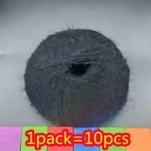 10pcs Mohair Yarn, Soft & Fluffy, Suitable For DIY Knitting, Crochet Sweater, Scarf, Cardigan, Hat - Multicolor - View 20