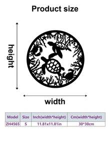 1pc Fashionable Metal Sea Turtle Wall Art - Coastal Home Decor, Suitable For Beach Themed Bedroom And Ocean Enthusiasts - Ideal Holiday Gift, Sea Turtle Decoration