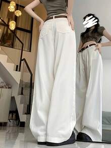 Women Pants - White - View 1