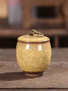 New Pet Cremation Urn Box, Crackle Glaze Ceramic Sealed Jar For Dog/Cat Ashes, Teeth, Hair Memorial Collection - 彩色 - 查看 17