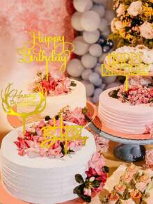 10 pièces Décorations de gâteau Toppers de gâteau d'anniversaire Grands cupcakes Décoration de gâteau de mariage Insertion de gâteau Décoration de fête