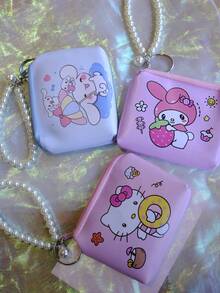 1 Piece Sanrio Hello Kitty Cartoon Cute Creative PU Coin Purse Storage Key Bag Coin Bag Mini Wallet Gift Wallet - Multicolor - View 2
